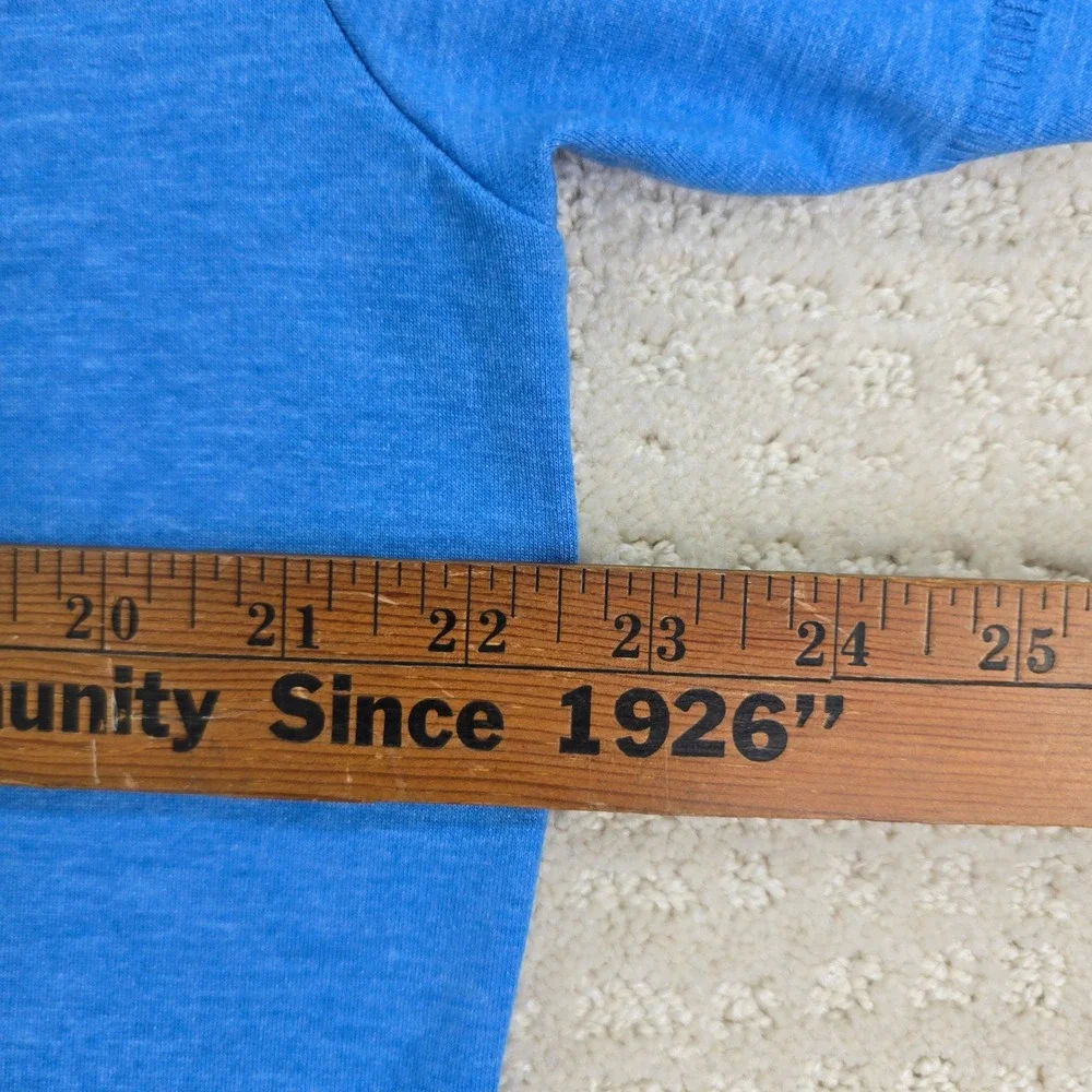Lands End Classic Fit T-Shirt Mens Large Blue 4-Way Stretch Performance Tee